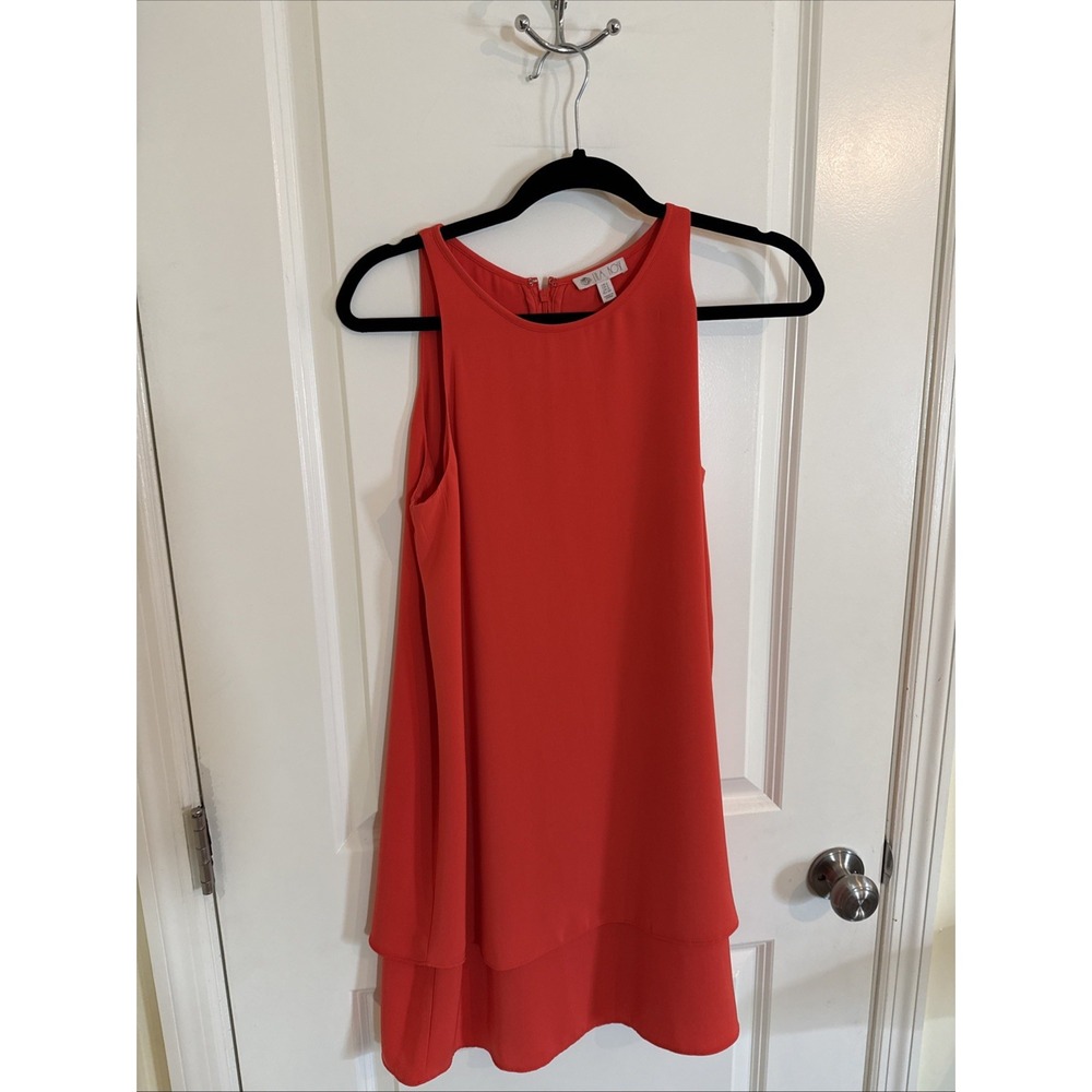 Lila Rose Coral Sleeveless Flowy Layered Dress Size 2